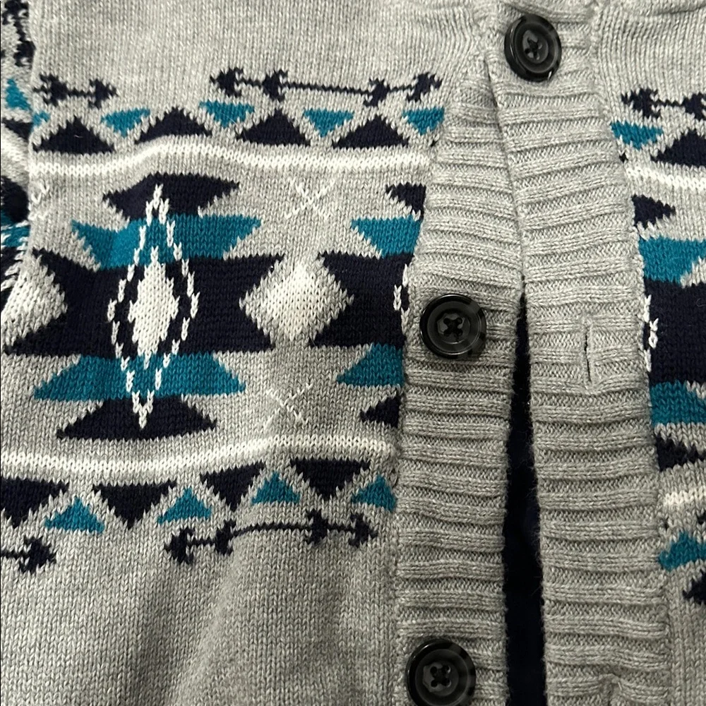 Gymboree Gray and Blue Patterned Sweater